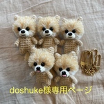 【doshuke様専用】編みぐるみ犬キーホルダー:ポメラニアン５体