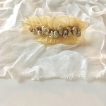 〜Frill Pony Hook〜オーガンジー　リボン　淡水パール　ポニーフック