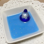 桜リングスタンド付きのアクセサリートレイ(ブルー)
