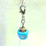 猫カップ(キジトラ/肉球)のチャーム