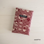 母子手帳ケース • お薬手帳ケース • 通帳 ケース　* 波間のにゃんこ　col. red