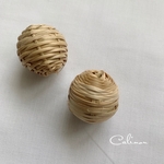 【2pcs】ラタンボール　ナチュラル