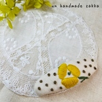 ☆現品☆⚮̈ミナペルホネン生地使用⚮̈ ohayo大人のパッチンピン(light beige)　手刺繍入り