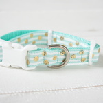 【sale】19-26cm小型犬★ゴールドドット★首輪