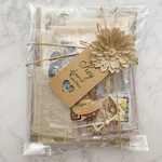 【大容量】海外紙モノ&シール詰め合わせ/素材パック/ジャンクジャーナル/おすそ分けセット　コラージュ　福袋