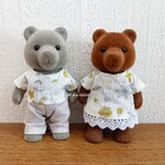 SALE 送料無料 シルバニア 服 ❁初期クマのリンクコーデ❁