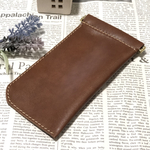 スムースレザー　メガネケース　(レザー　ペンケース)