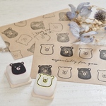 消しゴムはんこ♡白くまと黒くま♡