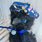 カラスのぬいぐるみ　青目