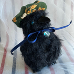 カラスのぬいぐるみ　水色目