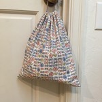 お花とちょうちょのランドリーバッグ　お着替え袋