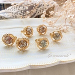 Antique flower ring ✽ブラウン