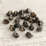 【5mm 50個】ピンチビーズ＊black & gold & silver＊チェコビーズ＊黒＊ブラック＊ゴールド