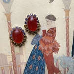 red cherry pierce / earring