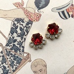 octagon scarlet pierce / earring