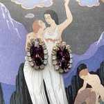 brilliant amethyst pierce / earring