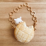 ちいさなねことメロンパンのバックチャーム