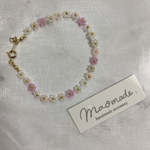 Pink flower bracelet🌷