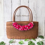 ブーゲンビリア バッグチャーム　ハワイアンリボンレイ 