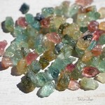 天然石トルマリン(ブラジル産)マルチカラー原石タイプさざれ石 約6g分詰合せ約3～7mm 穴なし 10月誕生石色とりどりミックス鉱石アクセサリー鉱物テラリウム素材[sa-210819-02]
