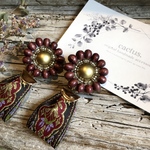 〈再販〉 ビーズ刺繍 刺繍リボン エスニック ピアス イヤリング