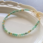 天然色グリーンカルセドニーのブレスレット