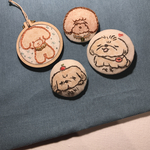 ワンコ刺繍ブローチ⭐️・✴︎.˚˳✧༚⭐️ ・手縫い刺繍