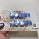 ネイルチップ 氷ネイル ニュアンスネイルうるうる オーロラアイス ネイル