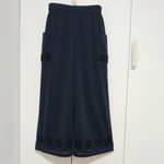 ≪夏の黒フェミニンなセミワイドパンツ≫