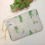 【専用出品】ミナペルホネン  one day  ×  tanbourine  ダブルファスナーポーチ