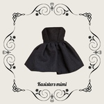 再販2【送料無料】黒ベアワンピース （膝上）　【ブライス】【リカちゃん】【ブライスアウトフィット】【リカちゃん服】