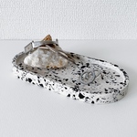 テラゾーアクセサリートレイ／terrazzo oval tray