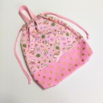 パンダ親子のお着換え袋☆ピンク☆