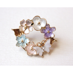 ●帯留･帯留め flower&butterfly●purple
