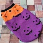 犬服【3S～DM】 ハロウィン切替タンクトップ　ジャックオーランタン　ハロウィンコスチューム　　 ハンドメイドドッグウェア♥️ペット服 　猫　小型犬