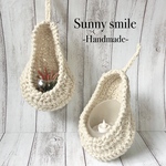 癒しのおうち時間を✳︎しずく型バスケットハンギング　2個セット(ホワイト)