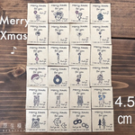 4.5センチスクエア  クリスマス　ギフトシール　アソート