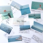 海外シール “ Sky Blue ” photo sticker 20枚set PET素材 韓国フレークシール