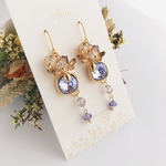 蜂とスワロフスキーのピアス/イヤリング