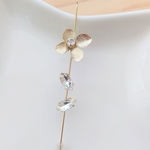 メタルフラワーデザインフックピアス