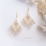 clear×white pierce earring