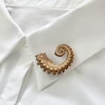 - Octopus legs - curl ブローチ【 brass 】
