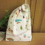 巾着袋(24cm×18cm)＊給食袋＊入園入学/通園通学【213-A】