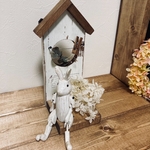 鳥小屋風シェルフ　シャビー　木製　シェルフ