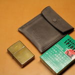 【革で作った携帯灰皿】国産オイル グレー EH-006