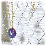 necklace/vintage 月 星 インタリオ 