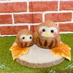 🍁秋にほっこりフクロウ親子🍁