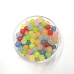 【約8mm 120個】ジェイド(翡翠)風アクリルビーズ アソート 半透明 天然石風