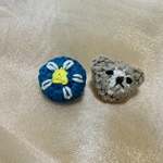 送料無料✨くまとお花のブローチ　