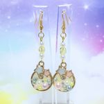 星とパールのパステルピアス